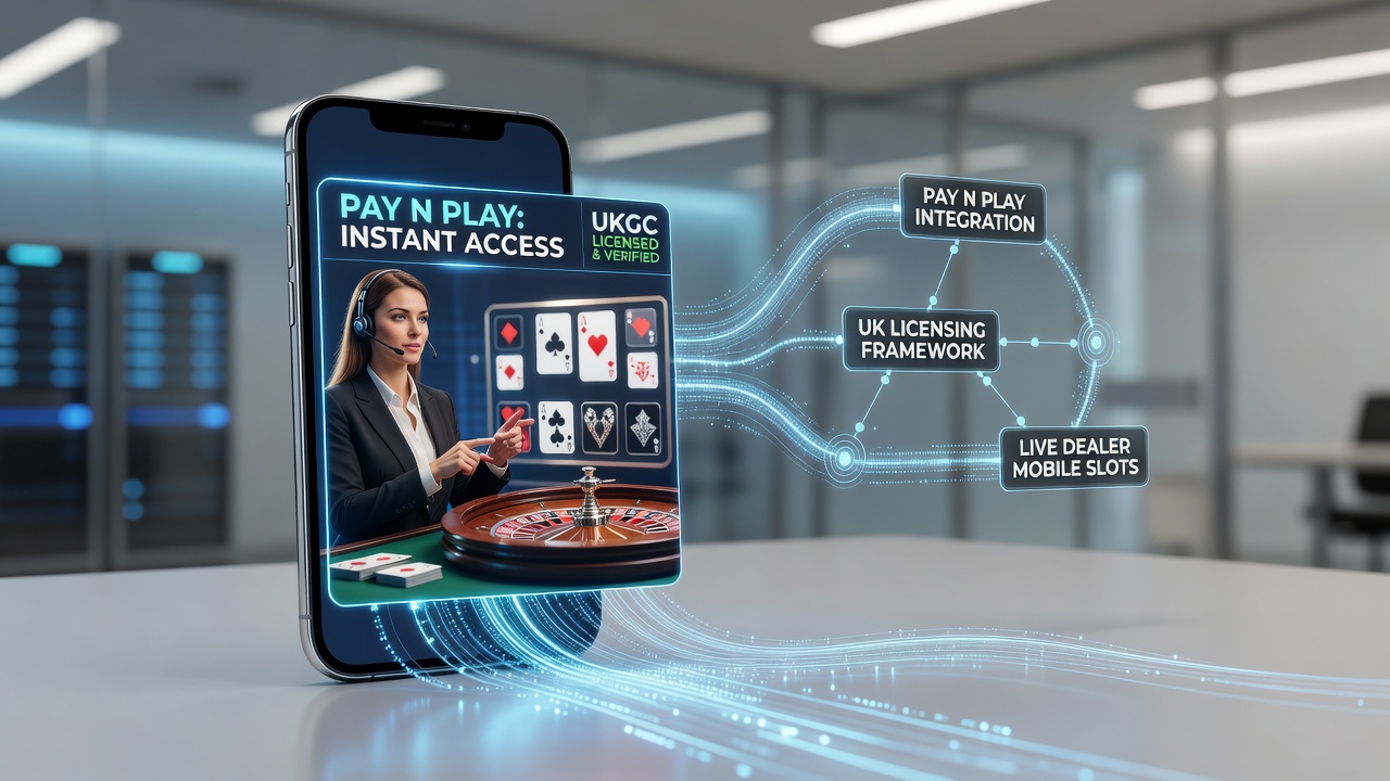 Mobile interface showing Pay N Play deposit linked directly to live dealer slot session