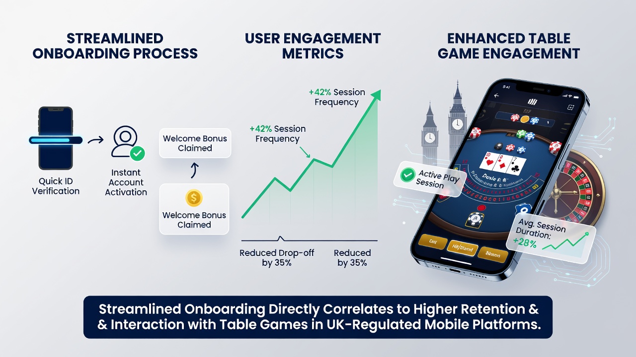 Live dealer table game on a British mobile casino app with quick access features